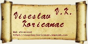 Višeslav Korićanac vizit kartica